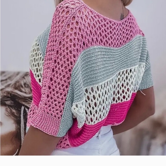 Colorful Knit Women's Top - Picture 2 of 3